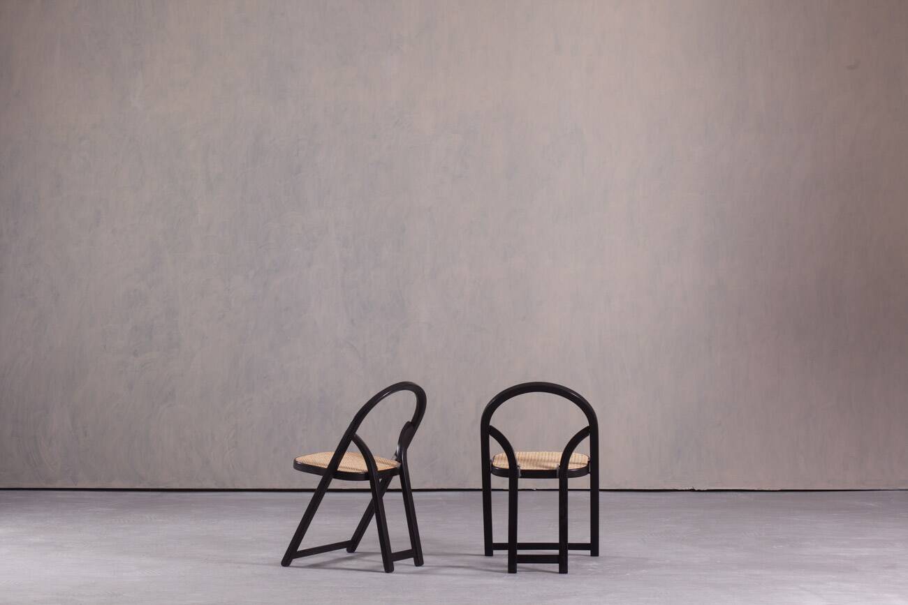 Mid-century Arca folding chairs by Gigi Sabadin for Crassevig, Italy, 1970s (set of 2)