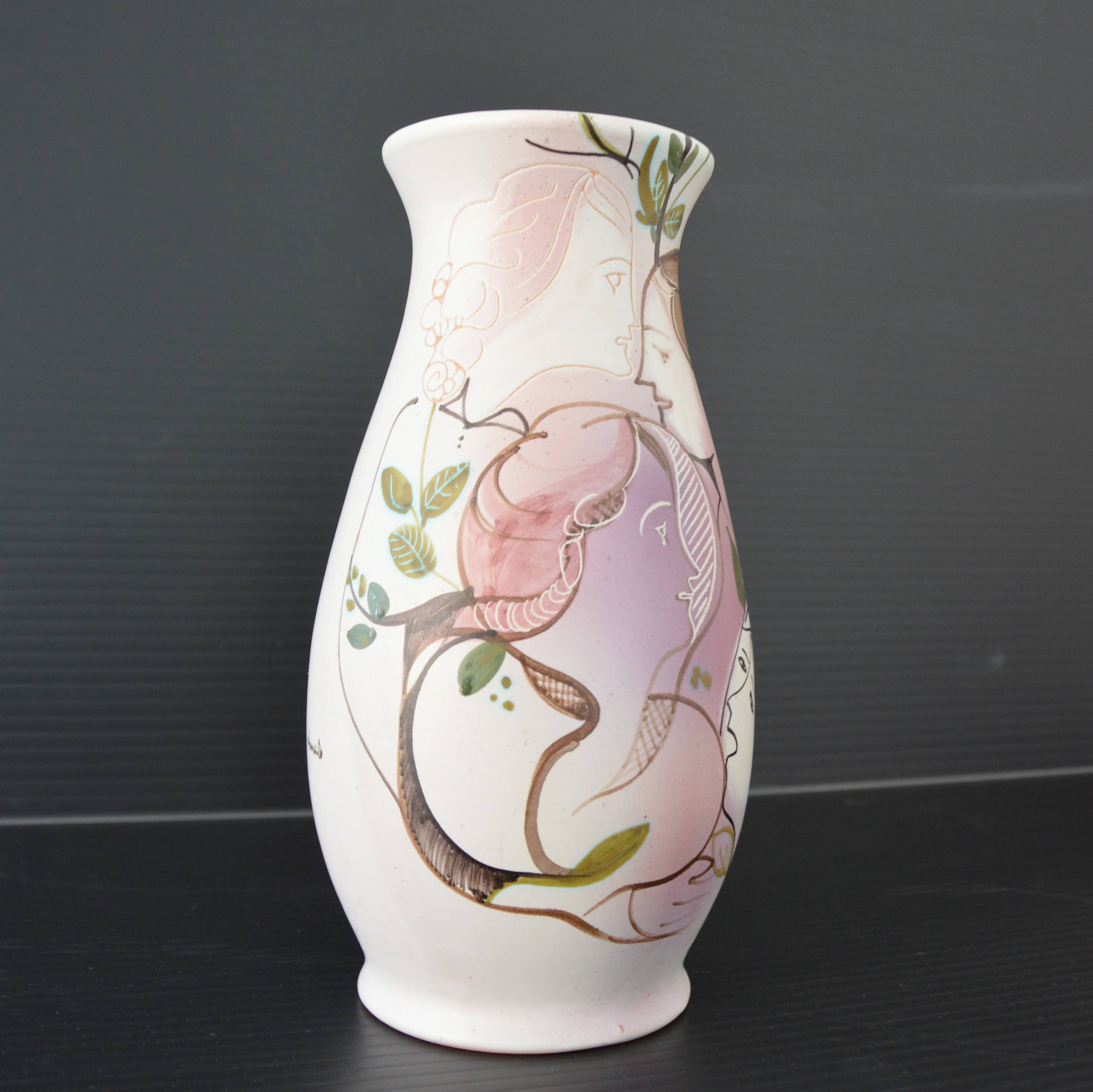 Ceramic vase by Cianciolo Noma, signed 1960