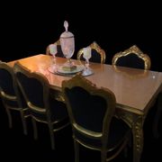 Table + 6 baroque chairs