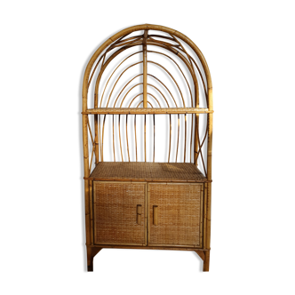 Vintage rattan shelf