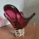 Murano art glass centrepiece bowl, ruby red, Italy, 1970s