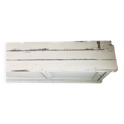 Vintage patinated work cabinet with sliding doors (renovated)