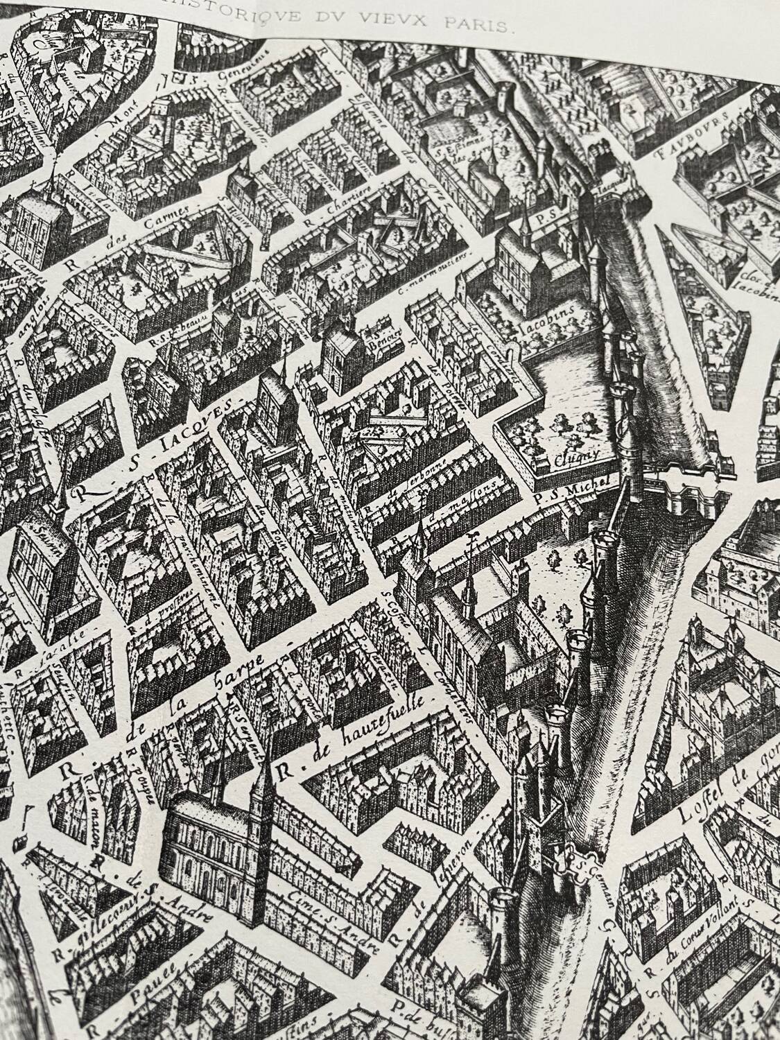 Plan ancien de Paris - Saint Germain des Près