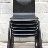 Lot of 6 vintage Galvanitas S23 chairs