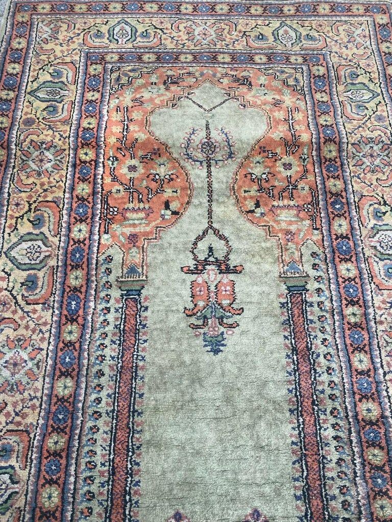 Vintage Kayseri carpet in Turkish silk 140x90cm