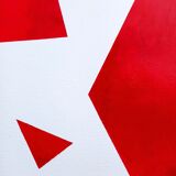 Red minimalist paint