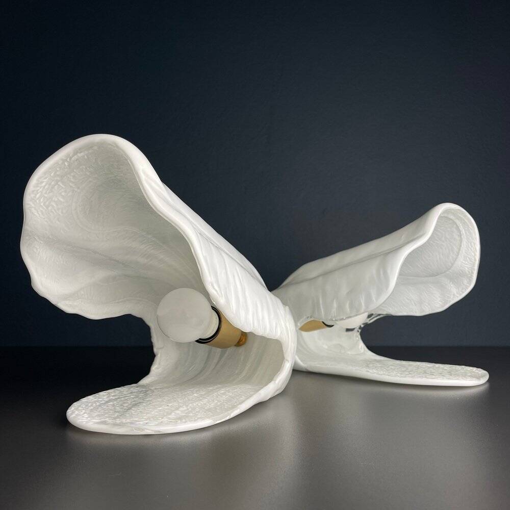 Oyster Murano table lamps by La Murrina, Italy, 1970s, set of 2