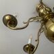 Antique Dutch 6-light chandelier in solid bronze