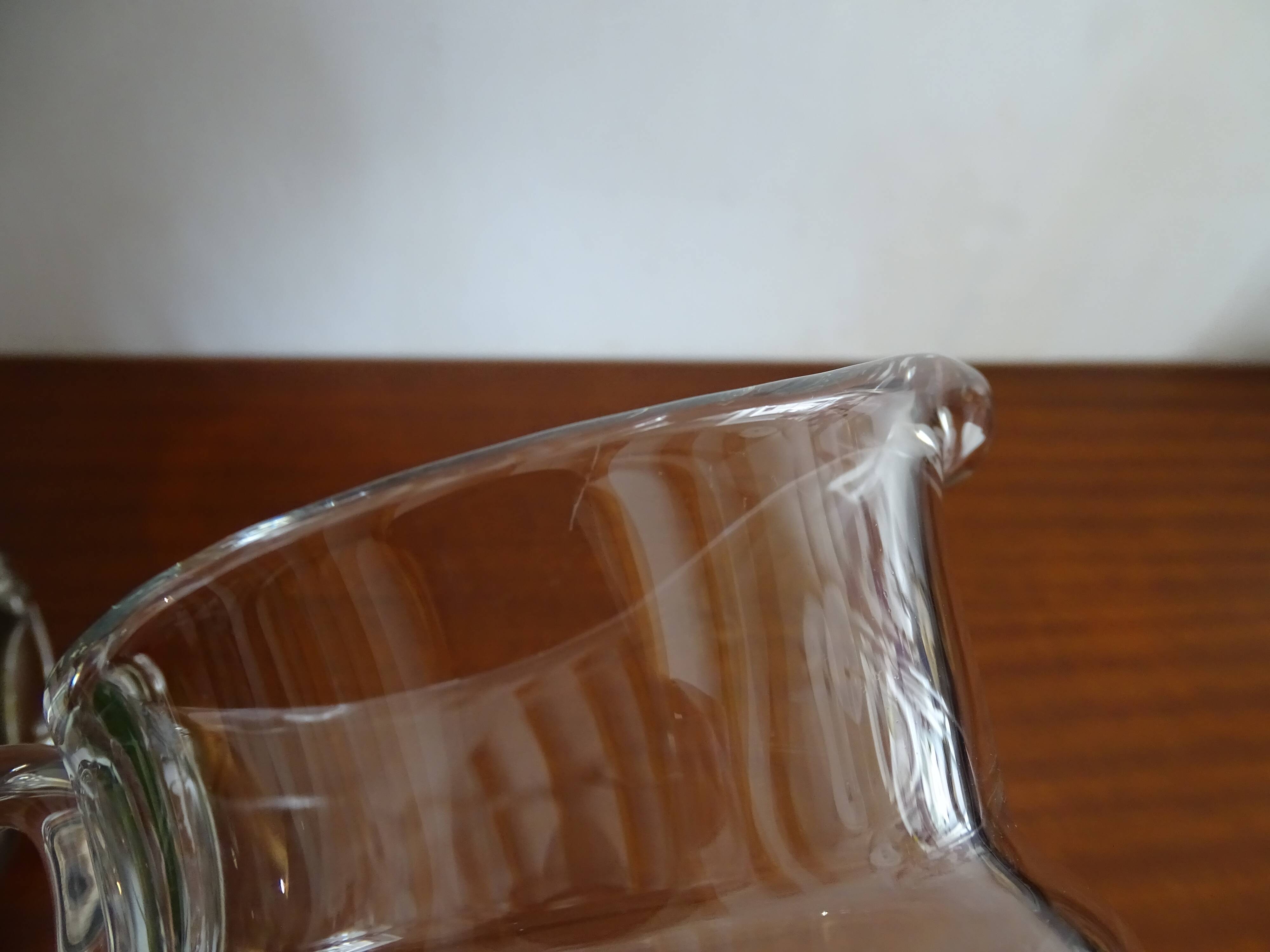 Crystal water broc Baccarat - model cote d'azur - Signed