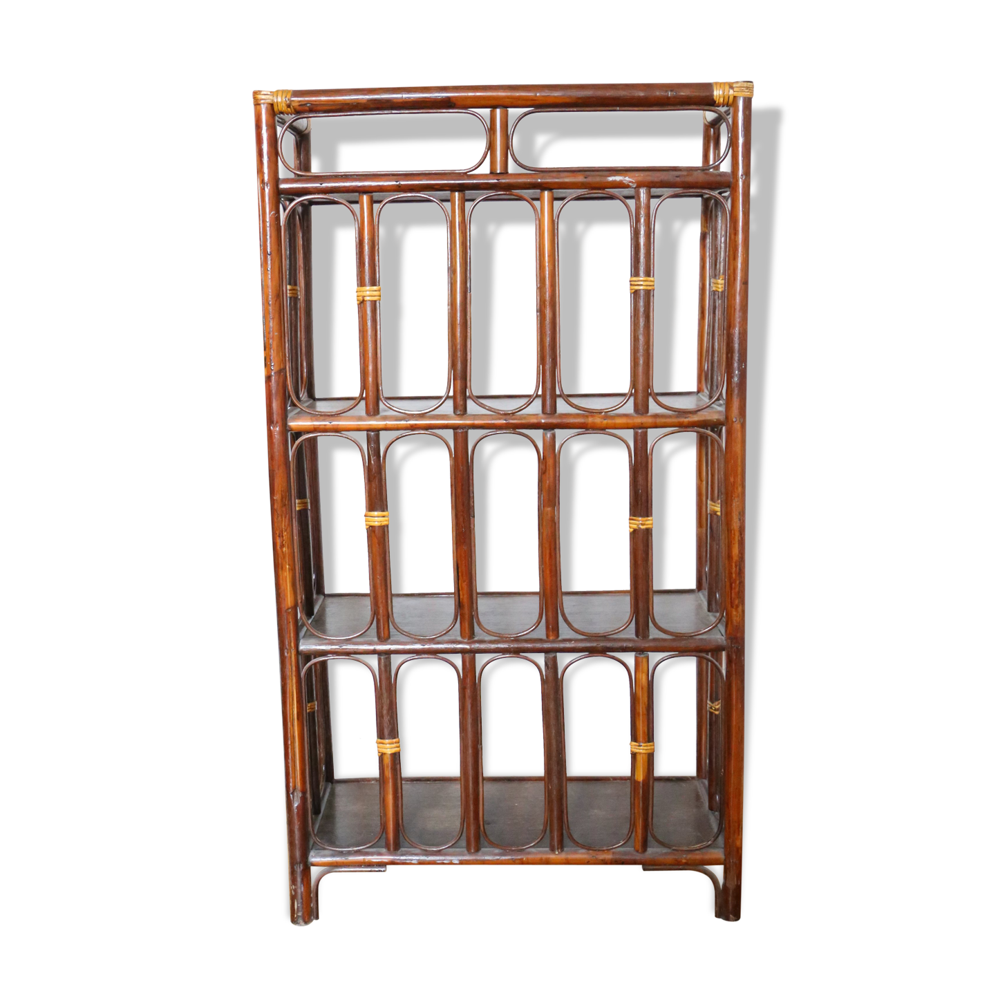 Large rattan shelf
