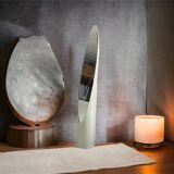 Lipstick Mirror in Ivory by Rodolfo Bonetto for Olivari, 70s