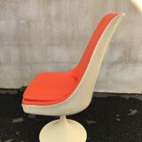 Orange tulip foot armchair