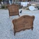 Lit style Louis XV en noyer (1 personne)