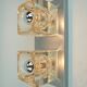 no. 1 of 2 mid century peill & putzler SCONCE with 2 glass cubes 60s/70s
