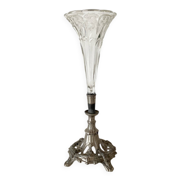 Vase art nouveau, vase cornet, centre de table tulipier