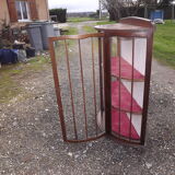 Showcase half moon mahogany, 1900