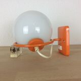 Wall light globe space age orange 70s