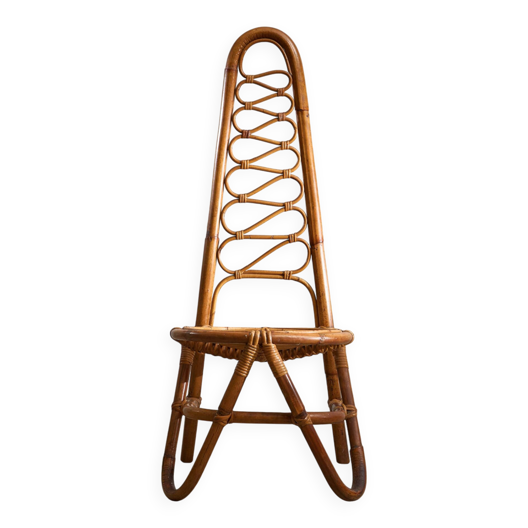 Curved Bamboo Chair, 1960s