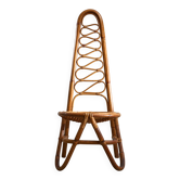 Curved Bamboo Chair, 1960s