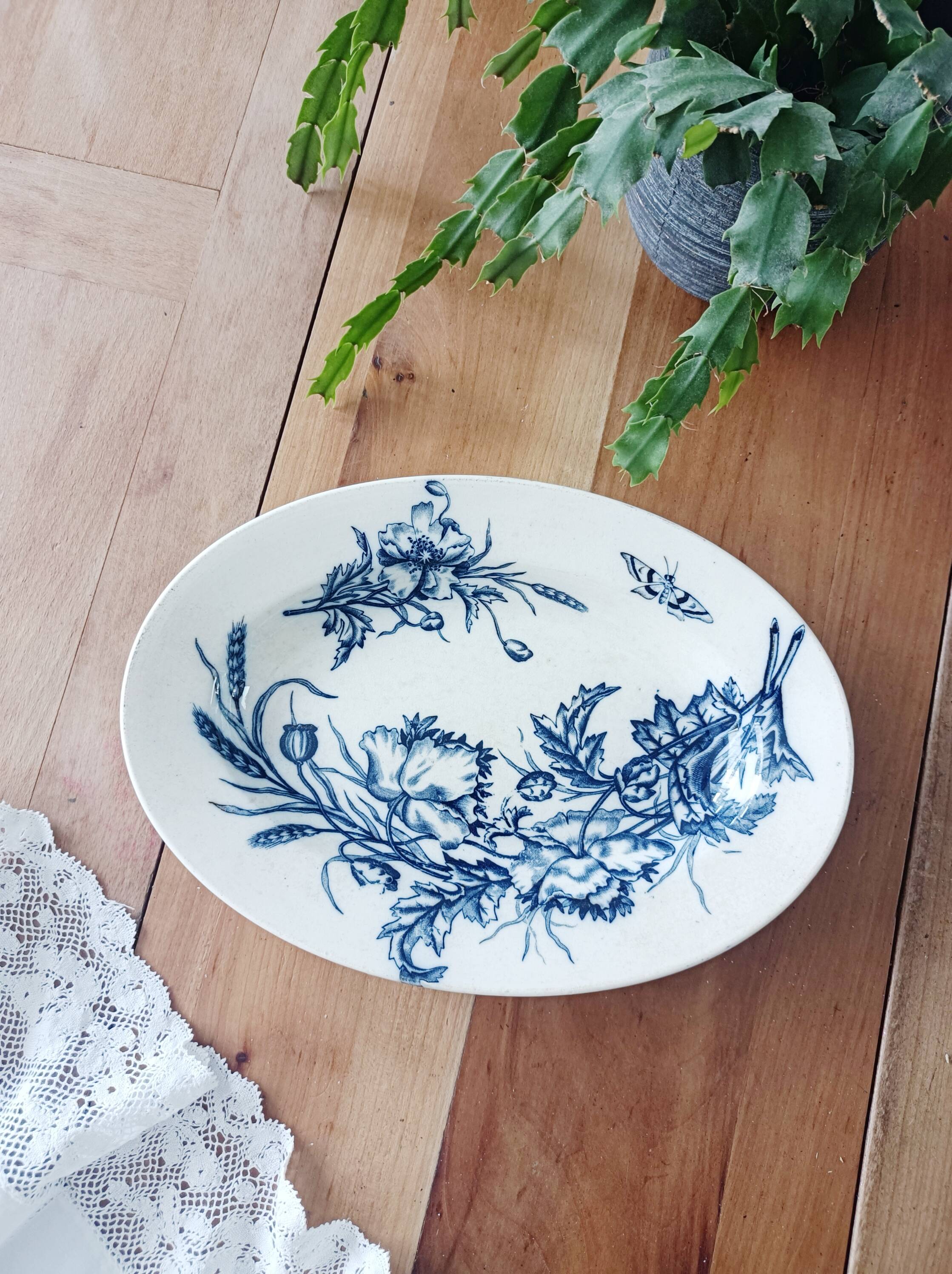 Oval iron earth dish BFK, Flora