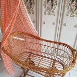 Vintage wicker cradle