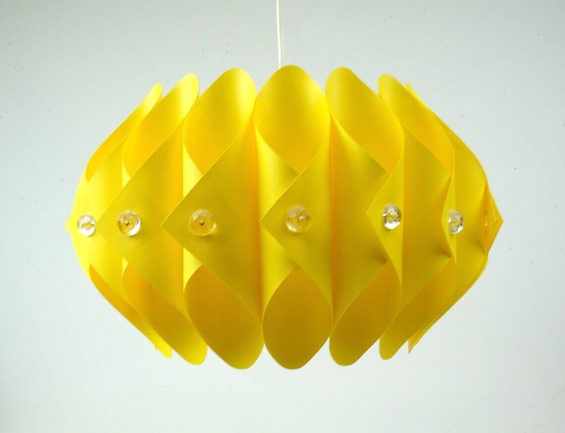 yellow mid century vintage loops pendant lamp