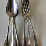 Series of 6 cutlery silver metal North Star