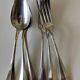 Series of 6 cutlery silver metal North Star