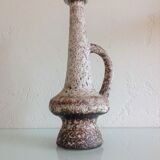 Beige soliflore vase ceramic Fat Lava / vintage 60s-70s