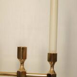 Swedish brass five arm candelabra by Gusum