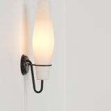 Set of 3 Sconces in Opaline Glass By Raak Amsterdam, Netherlands - 1960's