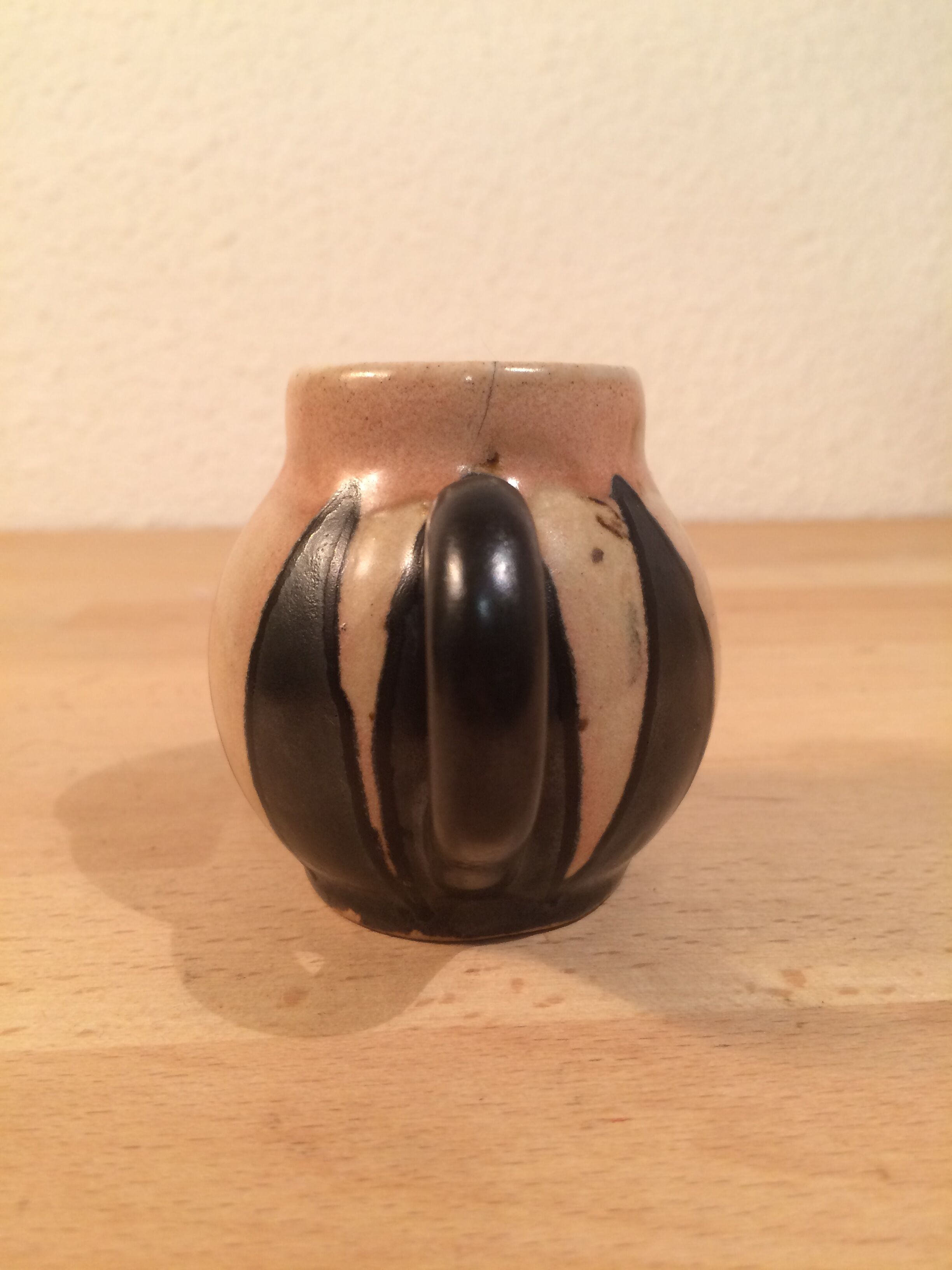 Miniature pitcher signed Odetta in Quimper, art deco ceramics