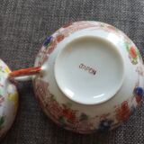 Pot a lait et 2 tasses porcelaine fine japonaise