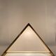 Golden brass Pyramidal table lamp, Christos, Italy 1970