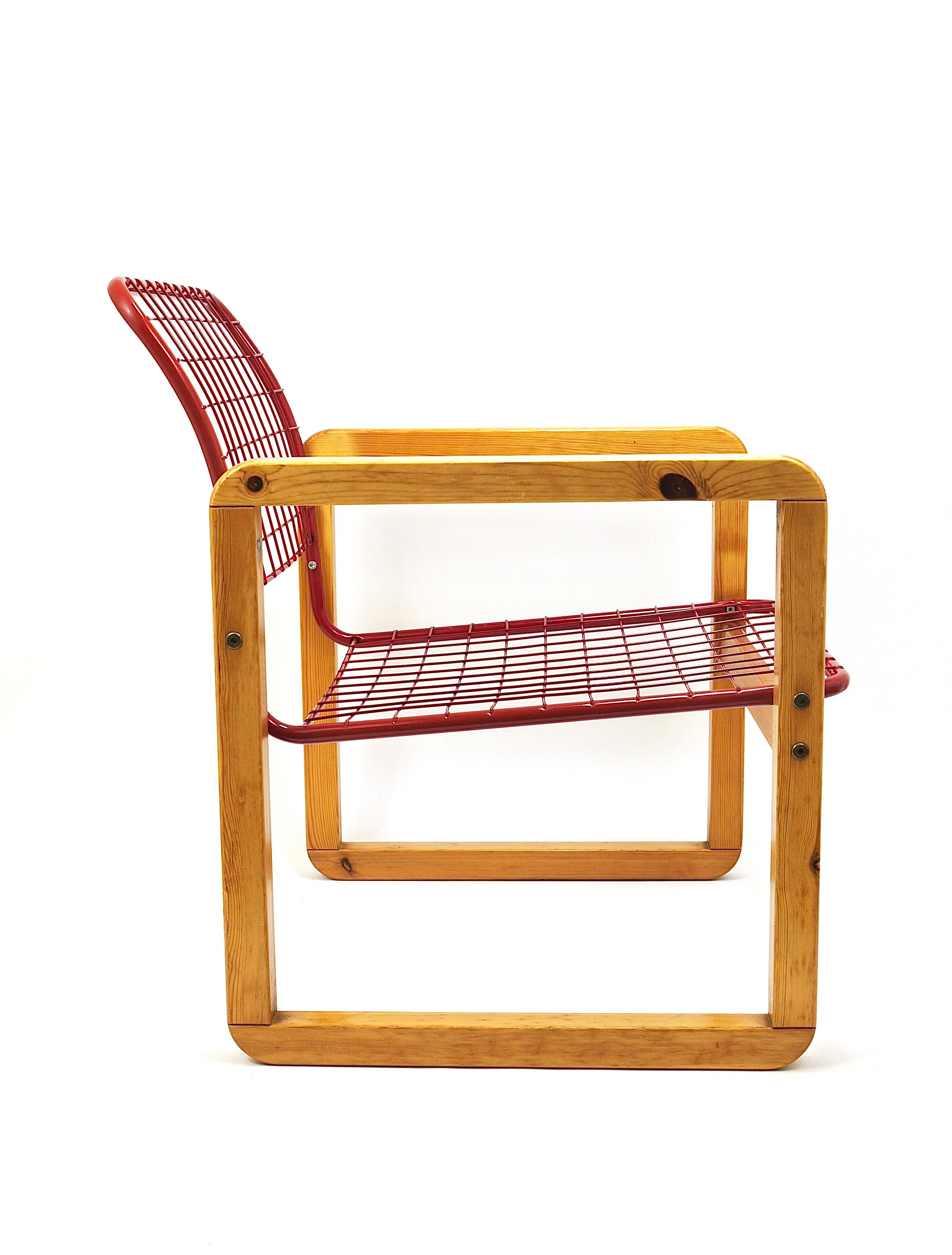 Postmodern Wire Lounge Chair Sälen, Knut & Marianne Hagberg, Ikea, 1982