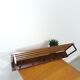 Wall coat rack with black steel and dark wood vintage