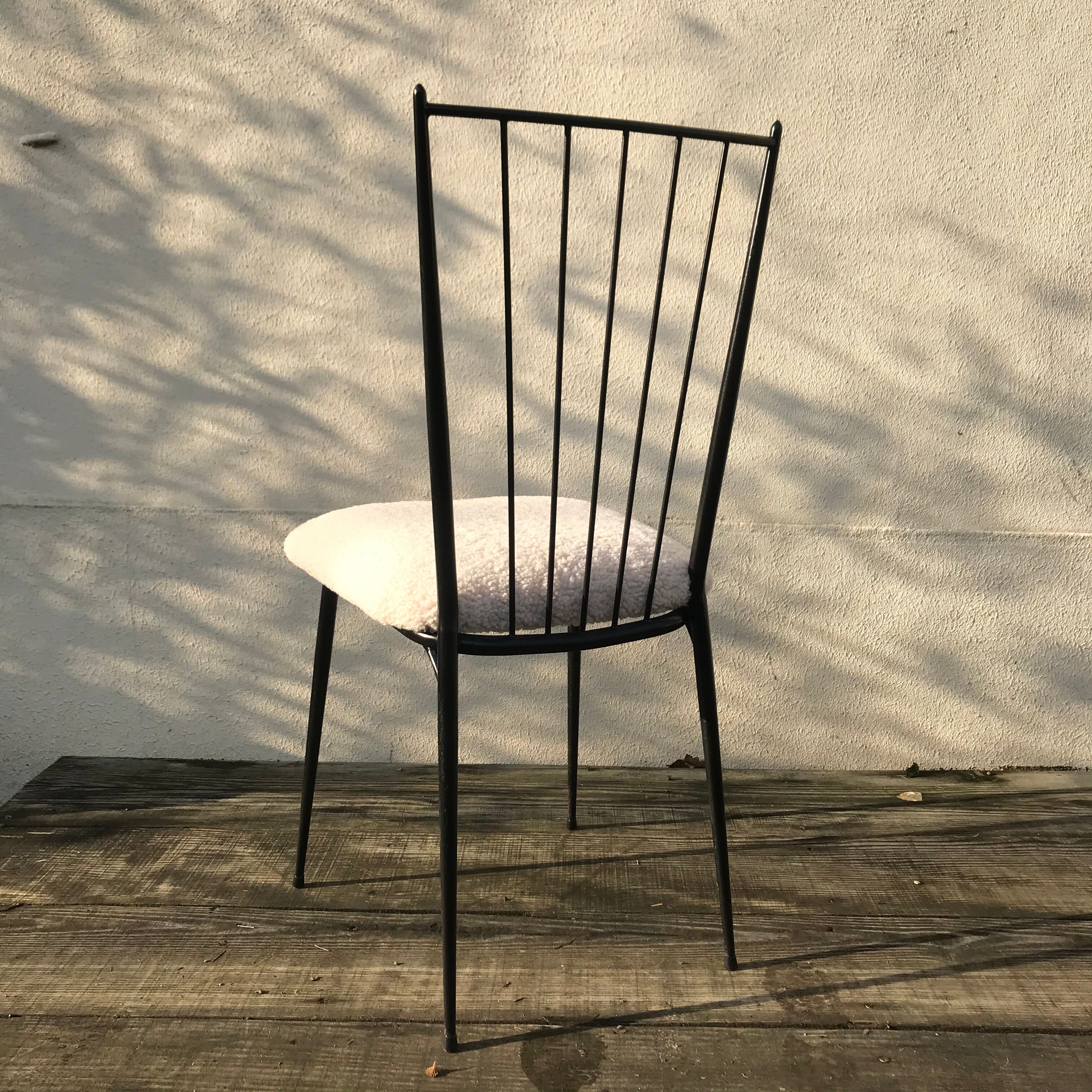 Chaise primavera vintage assise bouclette