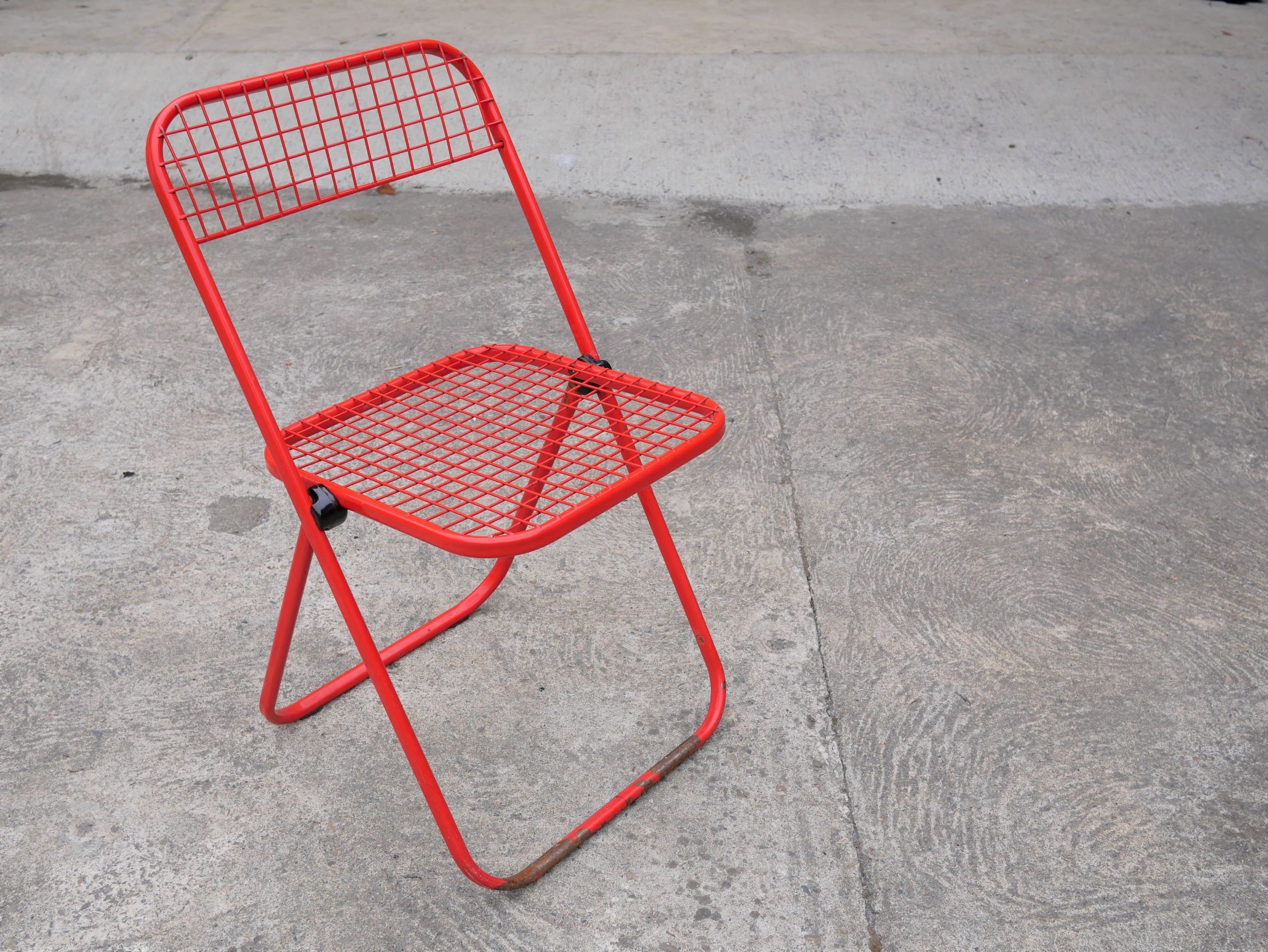 Metal folding chair by Talin editions, years 70
