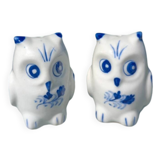 Ceramic Salt and Pepper Shaker Owls