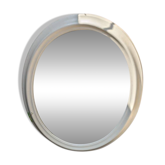 Large oval mirror painted wood Scandinavian decoration countryside flea market slow