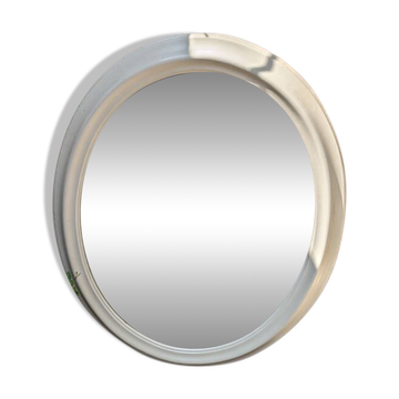 Large oval mirror painted wood Scandinavian decoration countryside flea market slow
