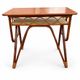 Vintage table in curved rattan and bamboo – 1960s-1970s