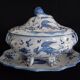 Vegetable soup tureen and its frame, Matet earthenware factory, Martres-Tolosane
