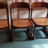Suite of 6 chairs sleigh Baumann vintage redone
