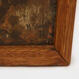 Nicolas Seailles large lacquered panels framed 1978