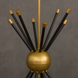 Italian brass chandelier with 8 light points