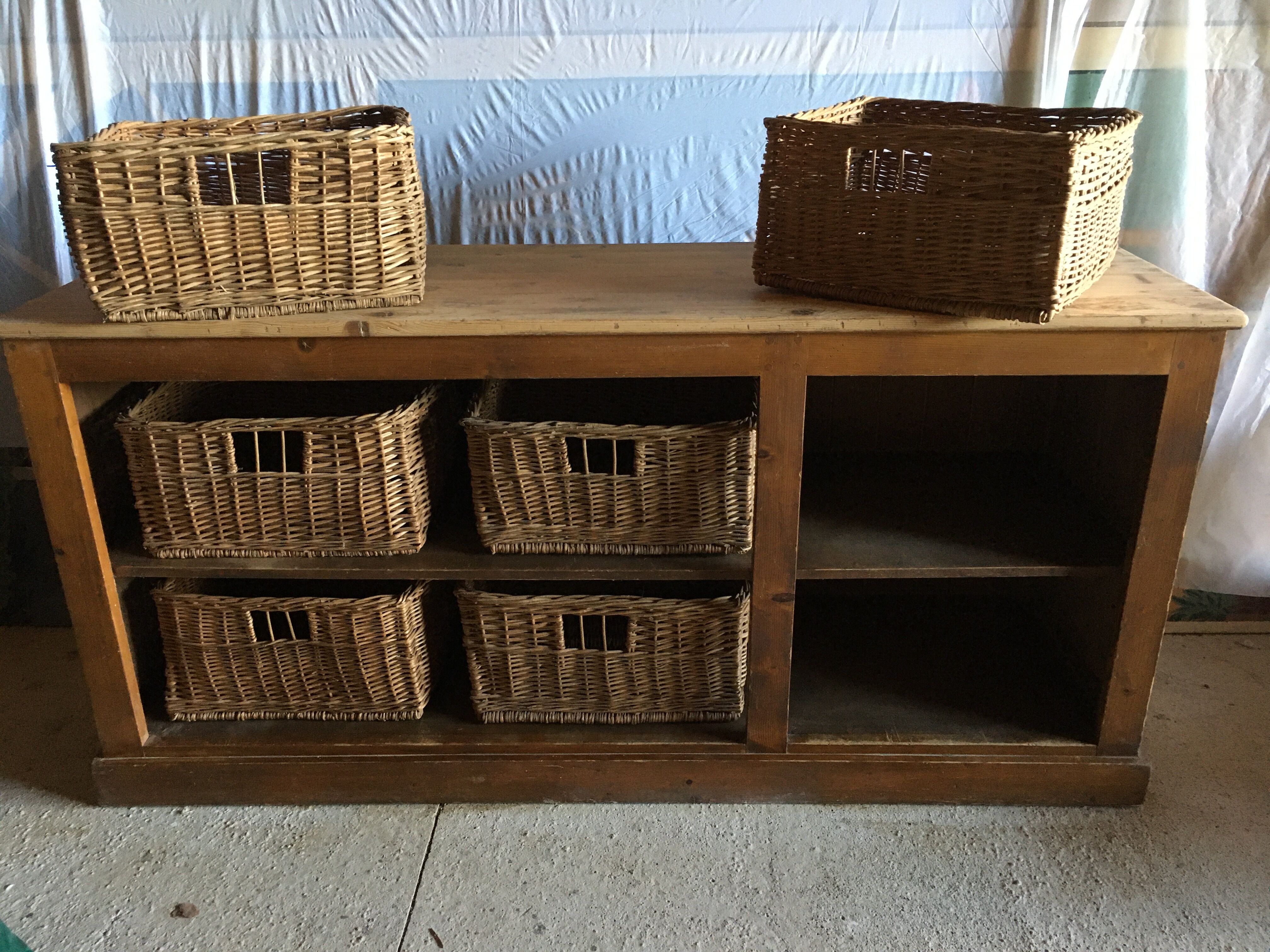 Craft furniture with wicker baskets