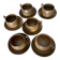 service of 6 cups and saucers HB Henriot Quimper France