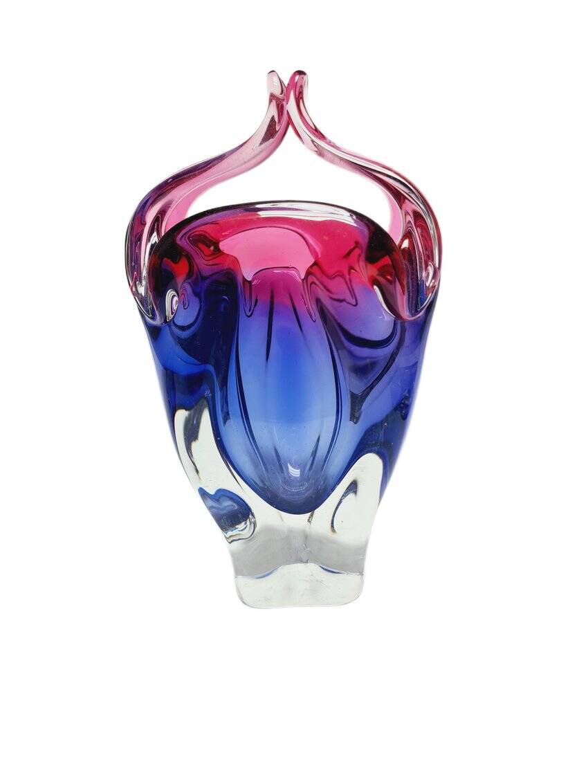 Vase by J. Hospodka for Chribska Glassworks, Former Czechoslovakia, 1960s