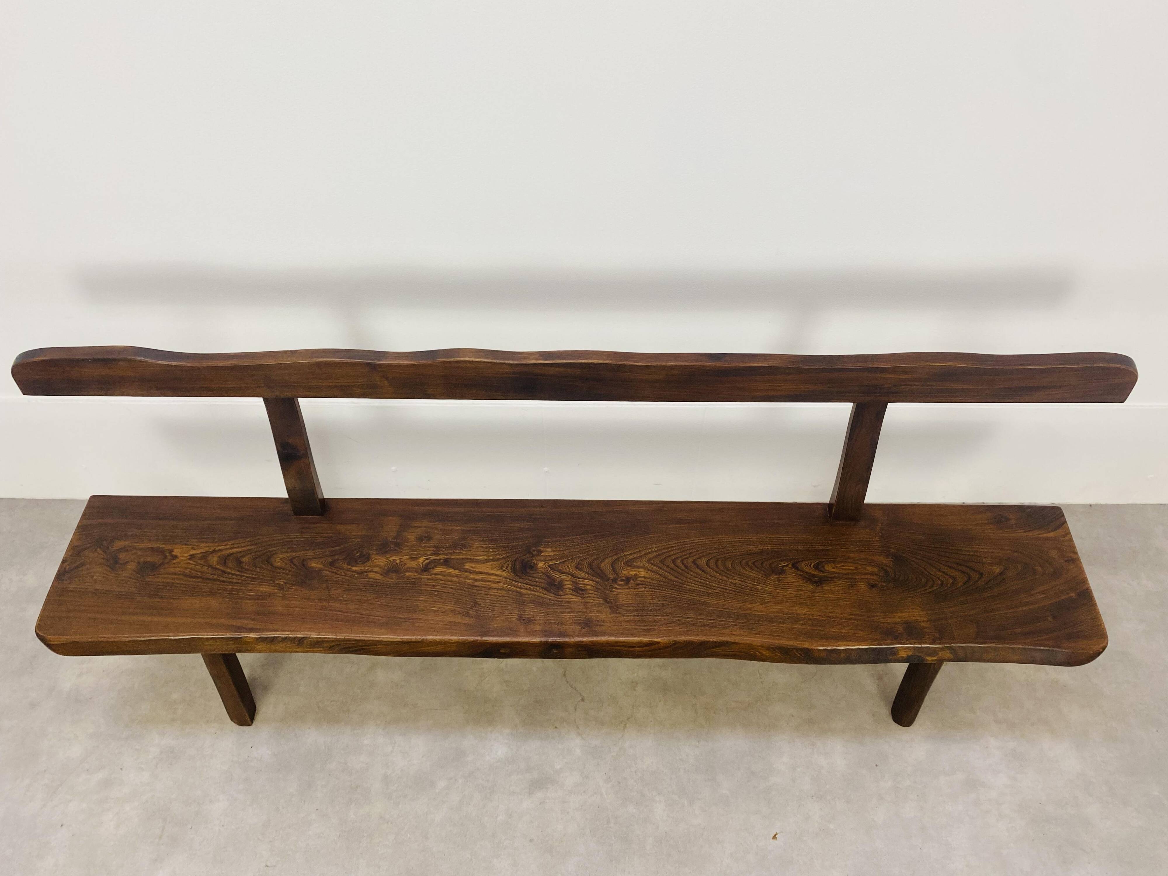 Brutalist elm bench